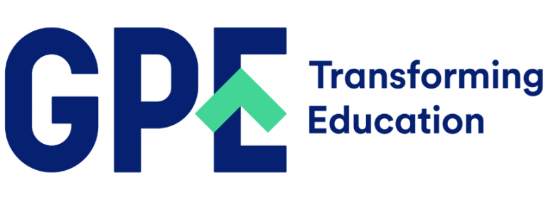 Logo lembaga Global Partnership for Education, dengan "Transforming Education" sebagai tagline.